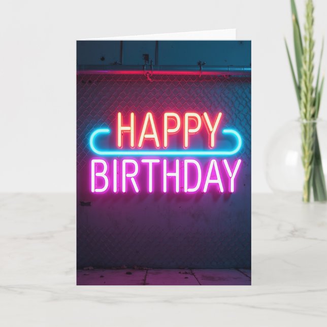 Carte d'anniversaire Neon Sweet (Devant)