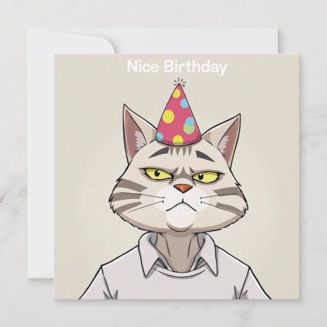 Carte d'anniversaire Nice - Édition Cat (Devant)