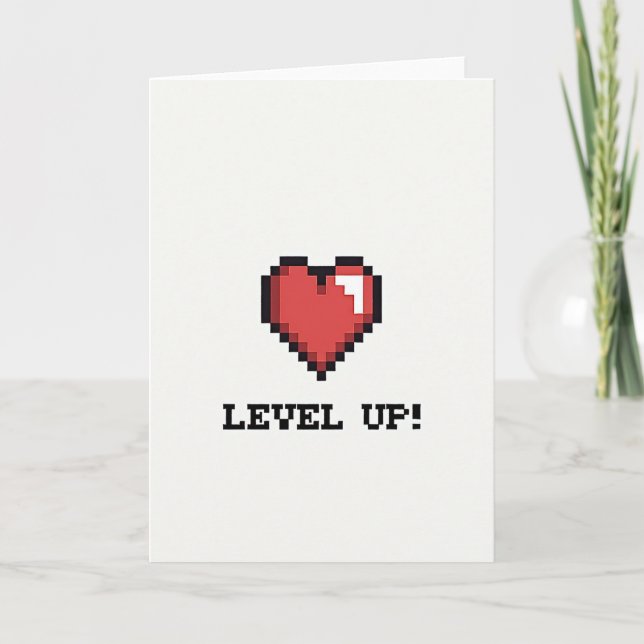 Carte d'anniversaire Niveau Gamer (Devant)