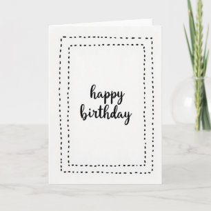 Carte d'anniversaire noir et blanc