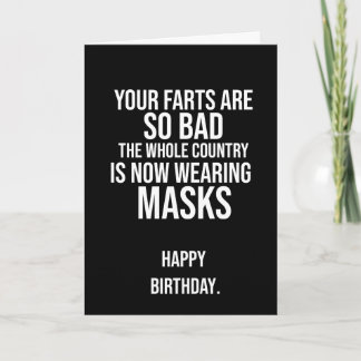 Carte D'Anniversaire Noir Et Blanc Funky Fart Et M