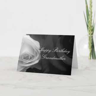 Carte d'anniversaire noire et blanche de