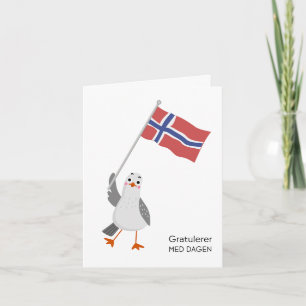 Carte d'anniversaire norvégienne - Gratulerer med