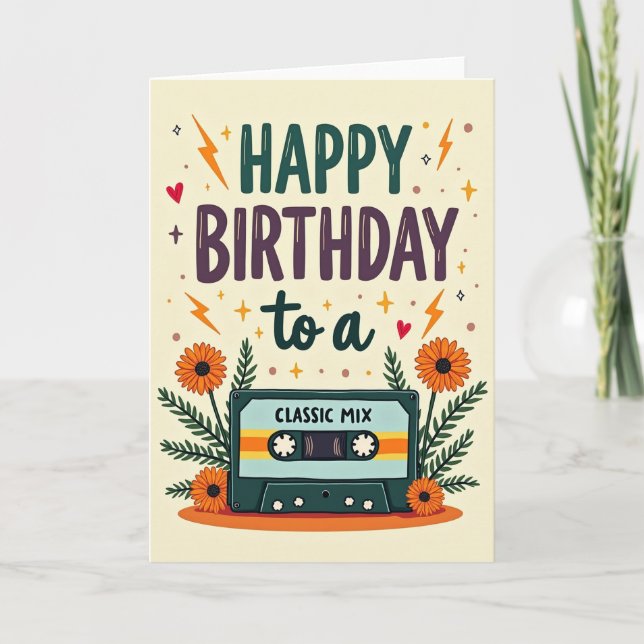 Carte d'anniversaire Nostalgic Mix (Devant)