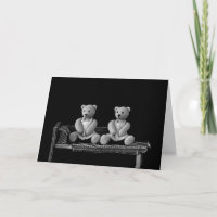 Carte d'anniversaire Nounours jumelle