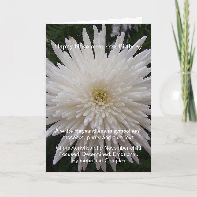 Carte d'anniversaire novembre (Devant)