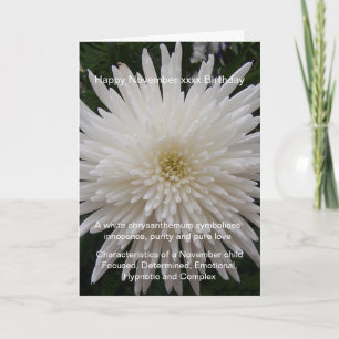 Carte d'anniversaire novembre