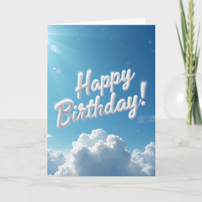 Carte d'anniversaire Nuage Moutonneux (Devant)
