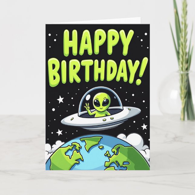 Carte d'anniversaire Nuit étoilée (Devant)