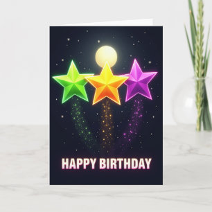 Carte d'anniversaire Nuit étoilée