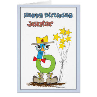 Carte d'anniversaire numéro six