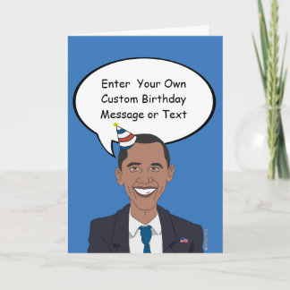 Carte d'anniversaire Obama - Personnaliser de votr