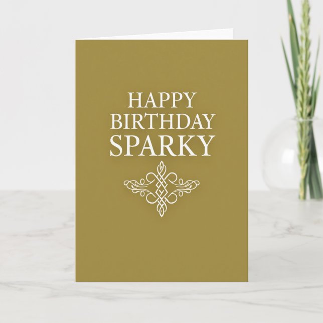 Carte d'anniversaire Ocbre Doré (Devant)