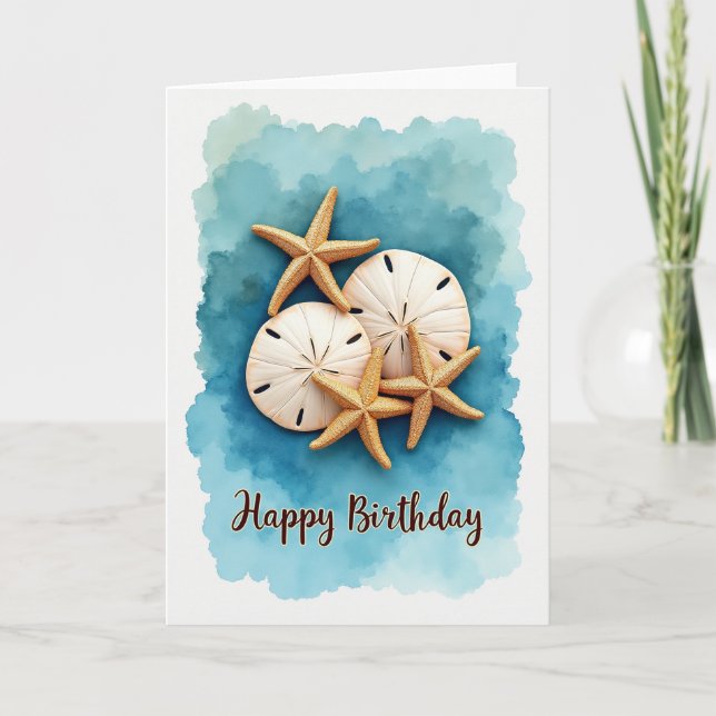 Carte d'anniversaire Océan Art Doux (Devant)