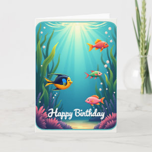 Carte d'anniversaire Ocean Friends