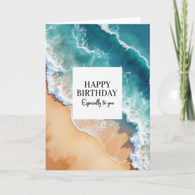 Carte d'anniversaire océan joyeux (Devant)