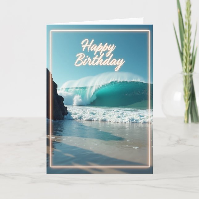 Carte d'anniversaire Océan Majestueux (Devant)