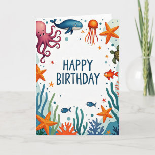 Carte d'anniversaire Océan Vibrant
