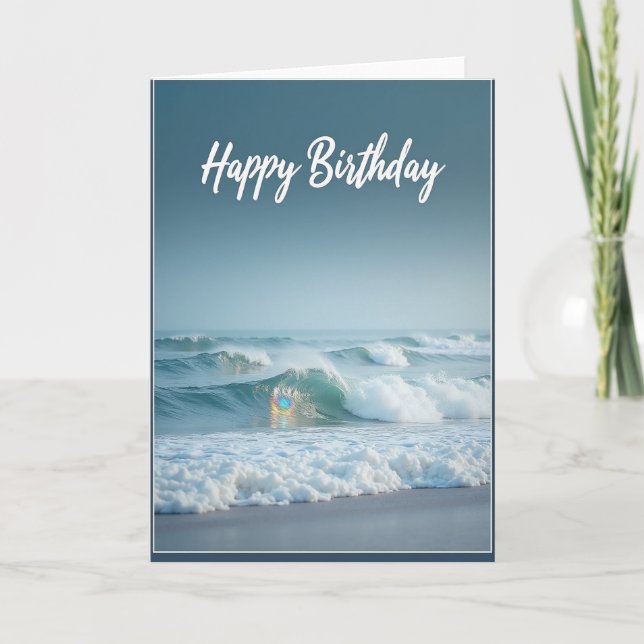 Carte d'anniversaire Ocean Waves (Devant)