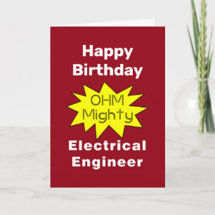 Carte d'Anniversaire Ohm Mighty Electrical Enginee