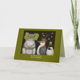 carte d'anniversaire oiseau/animal