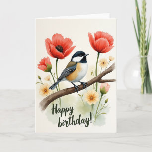 Carte d'anniversaire Oiseau doux