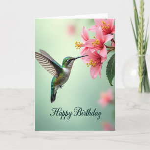 Carte d'anniversaire Oiseau Émeraude