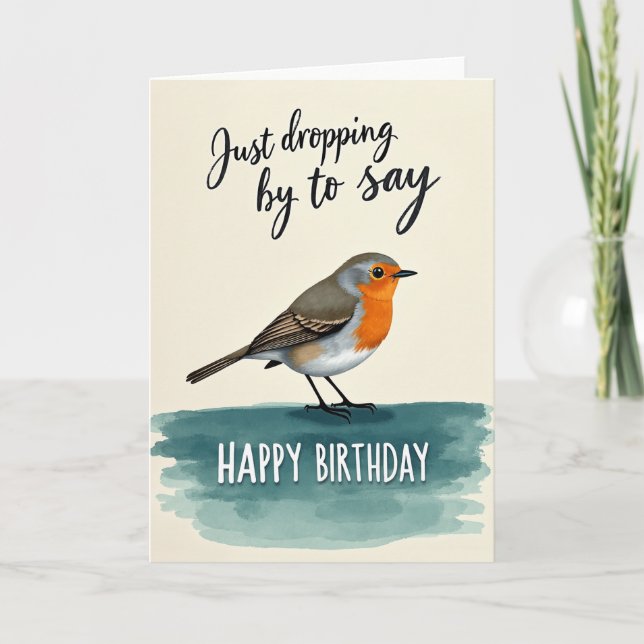 Carte d'anniversaire Oiseau Guilleret (Devant)