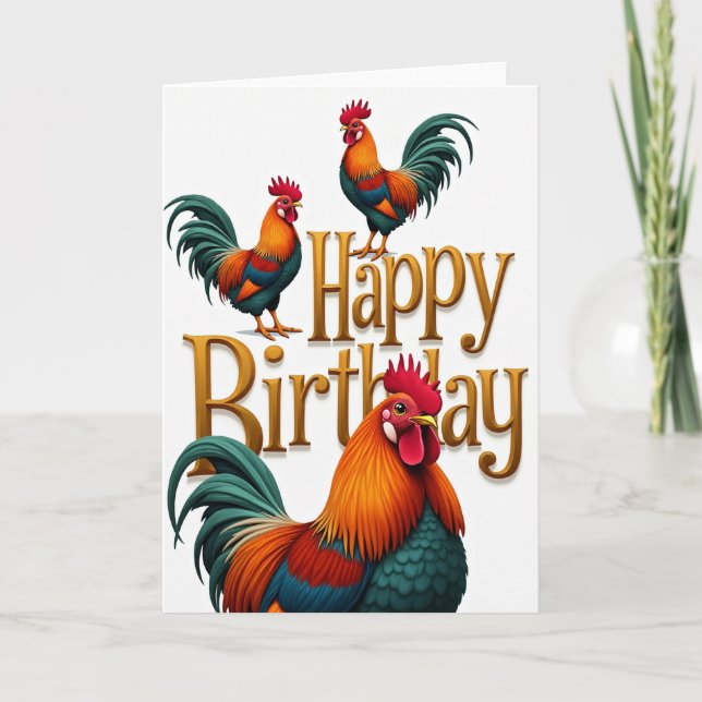 Carte d'anniversaire Oiseau Joyeux (Devant)