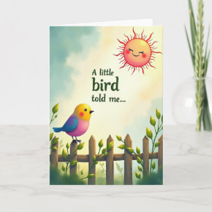 Carte d'anniversaire oiseau pastoral
