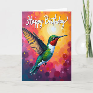 Carte d'anniversaire Oiseau Volant