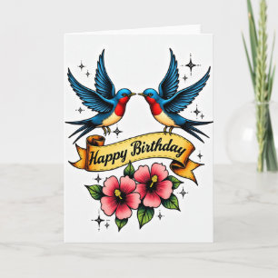 Carte d'anniversaire Oiseaux Vibrants
