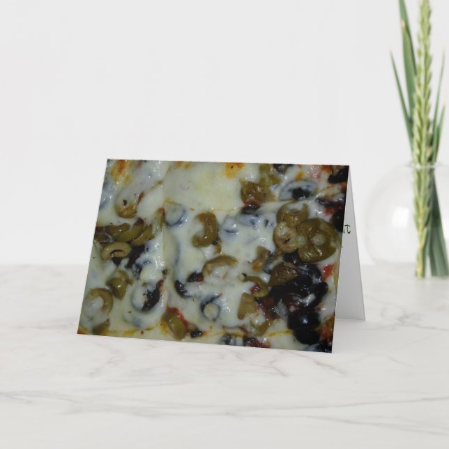 Carte d'anniversaire "Olives noires et vertes" (Devant)