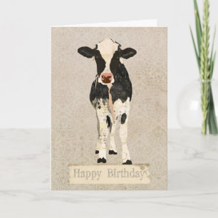 Carte d'anniversaire Onyx et Vache d'Ivoire