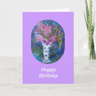 Carte d'anniversaire orchidée