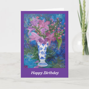 Carte d'anniversaire orchidée