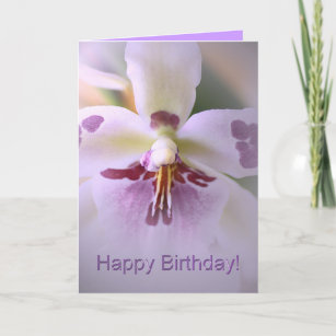 Carte d'anniversaire orchidée