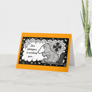 Carte d'anniversaire Ordonnée-o d'ornithorynque