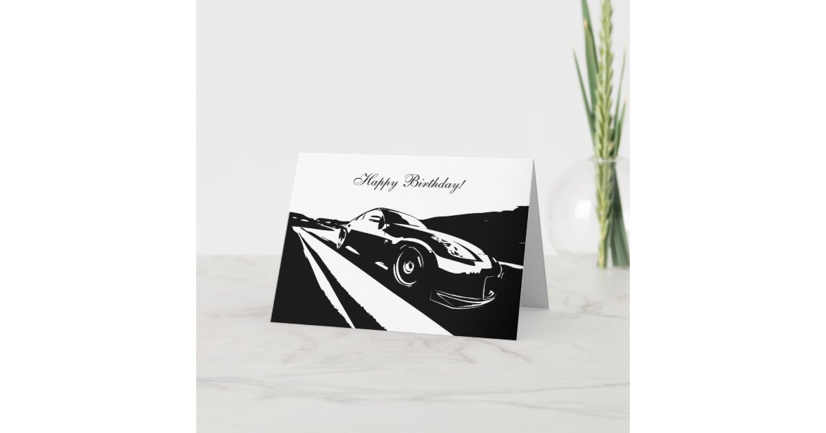 Carte D Anniversaire Orientee De La Voiture 350z Zazzle Fr