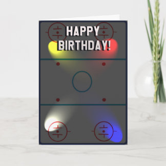 Carte d'anniversaire orientée d'hockey