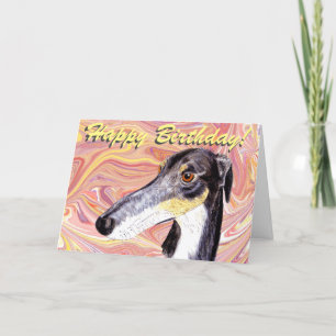 Carte d'anniversaire originale de lurcher