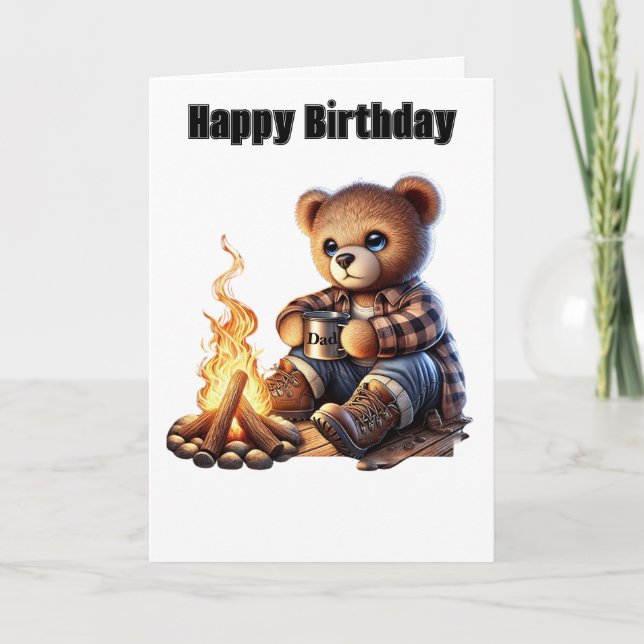 carte d'anniversaire ou de fête des pères avec un  (Devant)