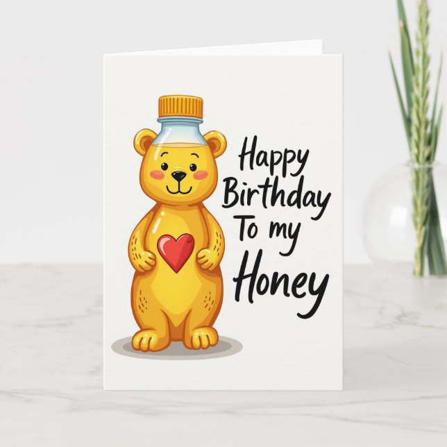 Carte d'anniversaire Ours Capricieux (Devant)