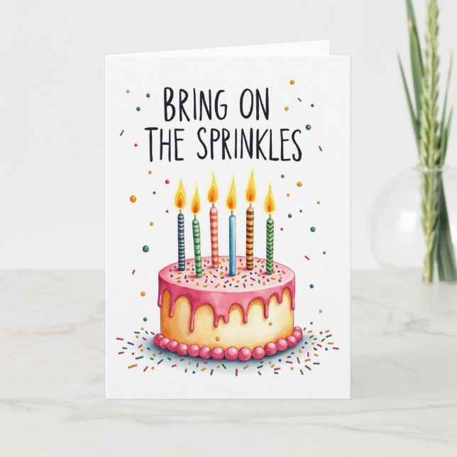Carte d'anniversaire pailletée (Devant)