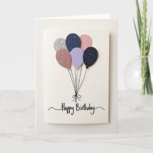 Carte d'anniversaire pailletée