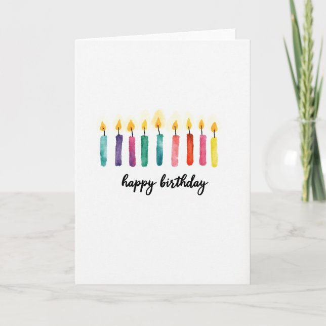 Carte d'anniversaire Painted Glow (Devant)