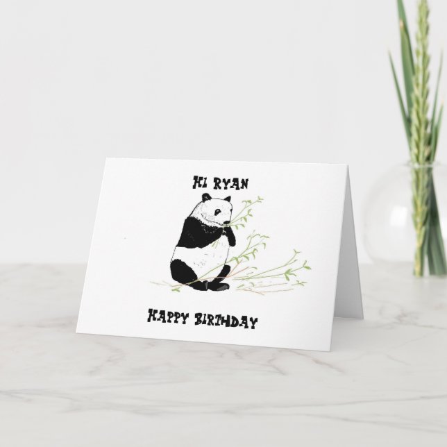 Carte d'anniversaire Panda (Devant)