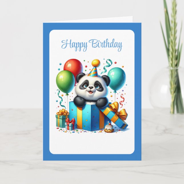 Carte d'anniversaire Panda (Devant)