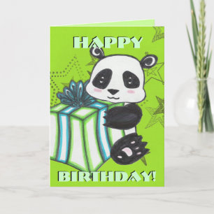 Carte d'anniversaire Panda