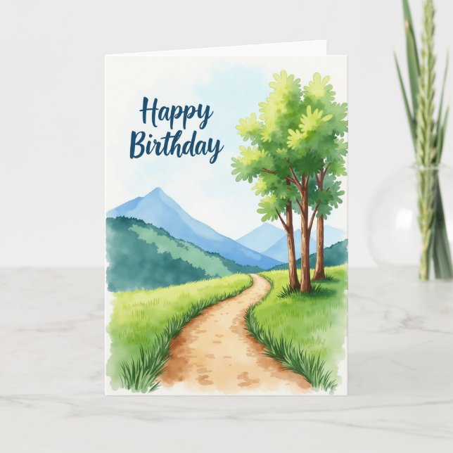 Carte d'anniversaire panoramique (Devant)